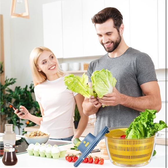 Fruit🫐/ Veg🥕Electric⚡️Salad🥗Spinner 4.2-Quart Washer w Bowl & Colander - Picture 4 of 10